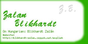 zalan blikhardt business card